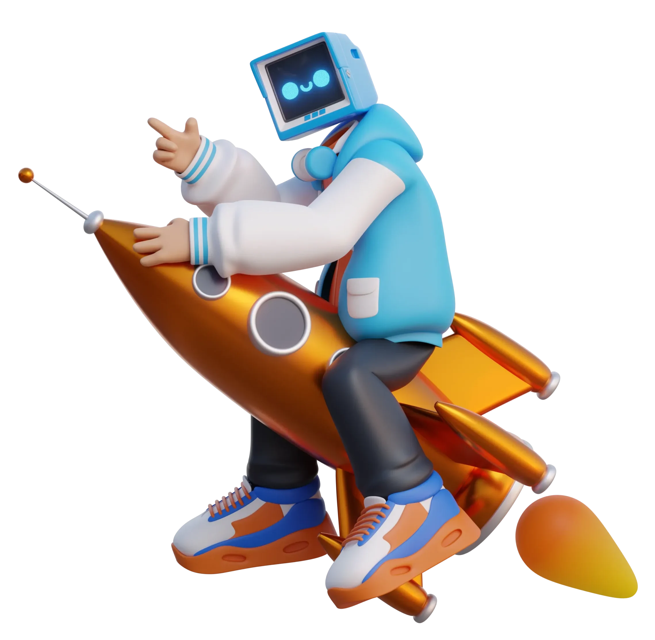 99 - Winky Riding a Rocket